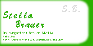 stella brauer business card